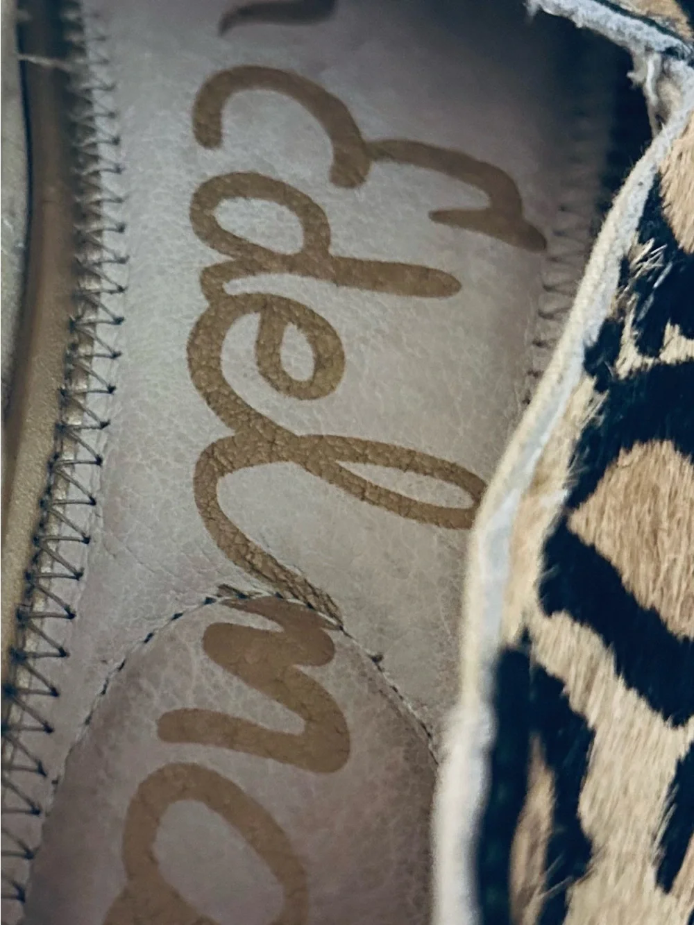 Sam Edelman Kerry Genuine Hair-On-Hide Leopard Espadrille Mule 5.5